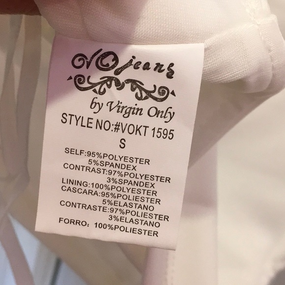 VO Jeans NWT White Crop Mesh Cut Out Tank Sz S/0 - Picture 6 of 6